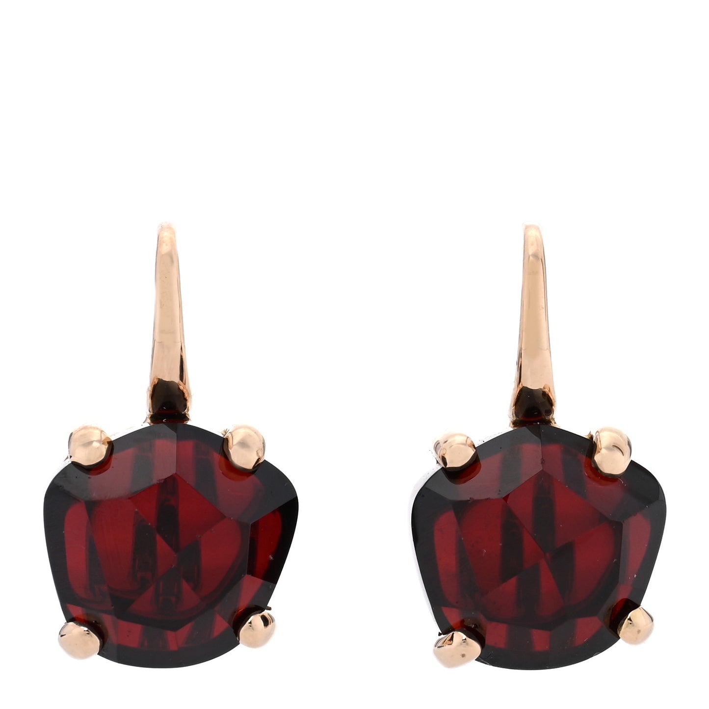 18K Rose Gold Garnet Lola Drop Earrings
