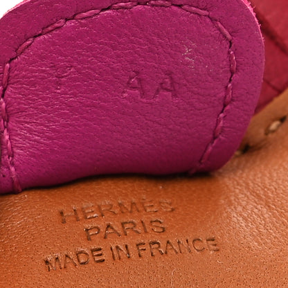 Hermes Milo Lambskin Grigri Rodeo Horse Bag Charm PM Gold Rubis Rose Poupre 3 of 3