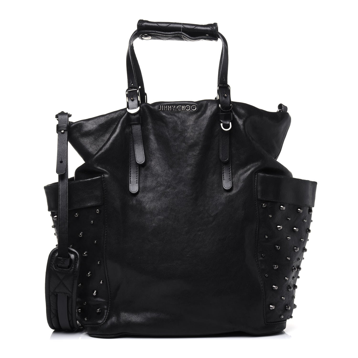 Jimmy Choo Lambskin Studded Blare Tote Black 1 of 19