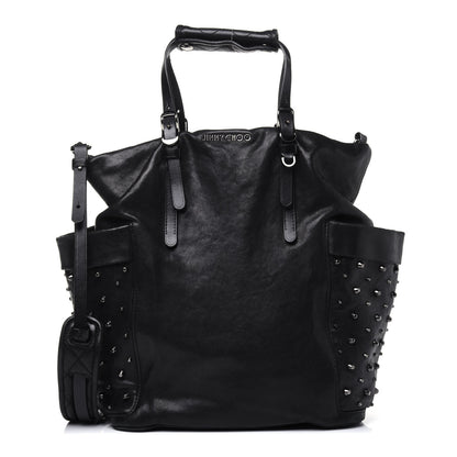 Jimmy Choo Lambskin Studded Blare Tote Black 1 of 19