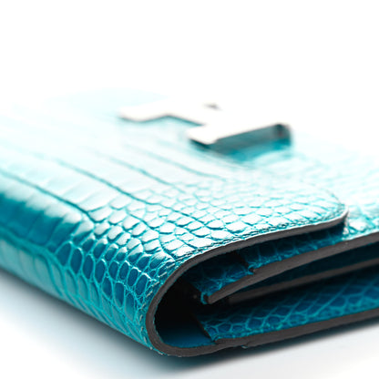 Hermes Shiny Alligator Constance Wallet Bleu Izmir 11 of 16