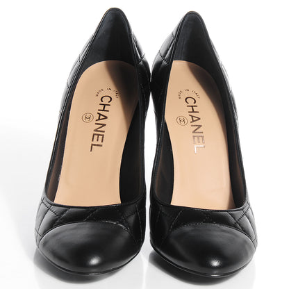 Chanel Lambskin Quilted Pumps 40 Black 2 of 8