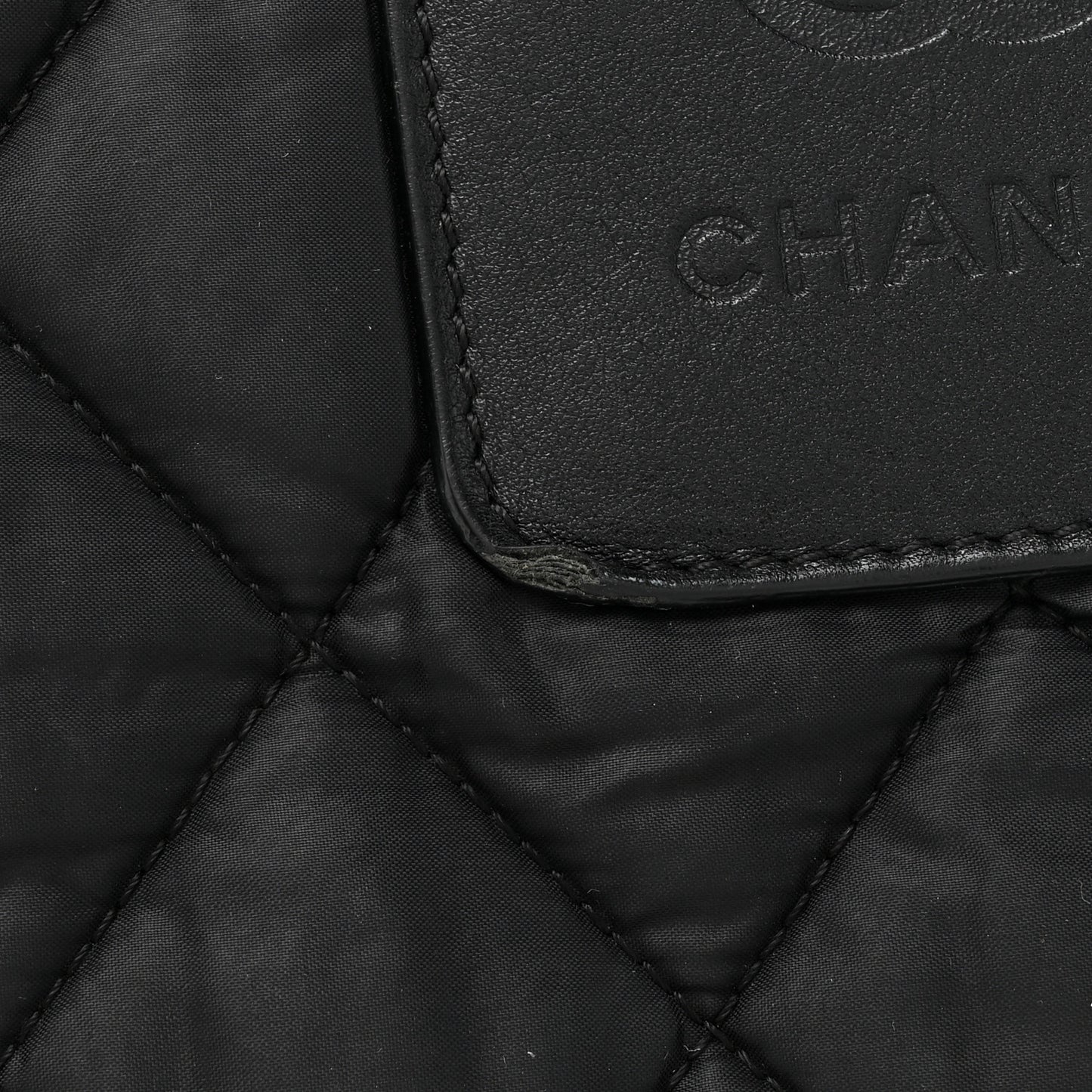 Nylon Quilted Large Coco Cocoon Tote Black