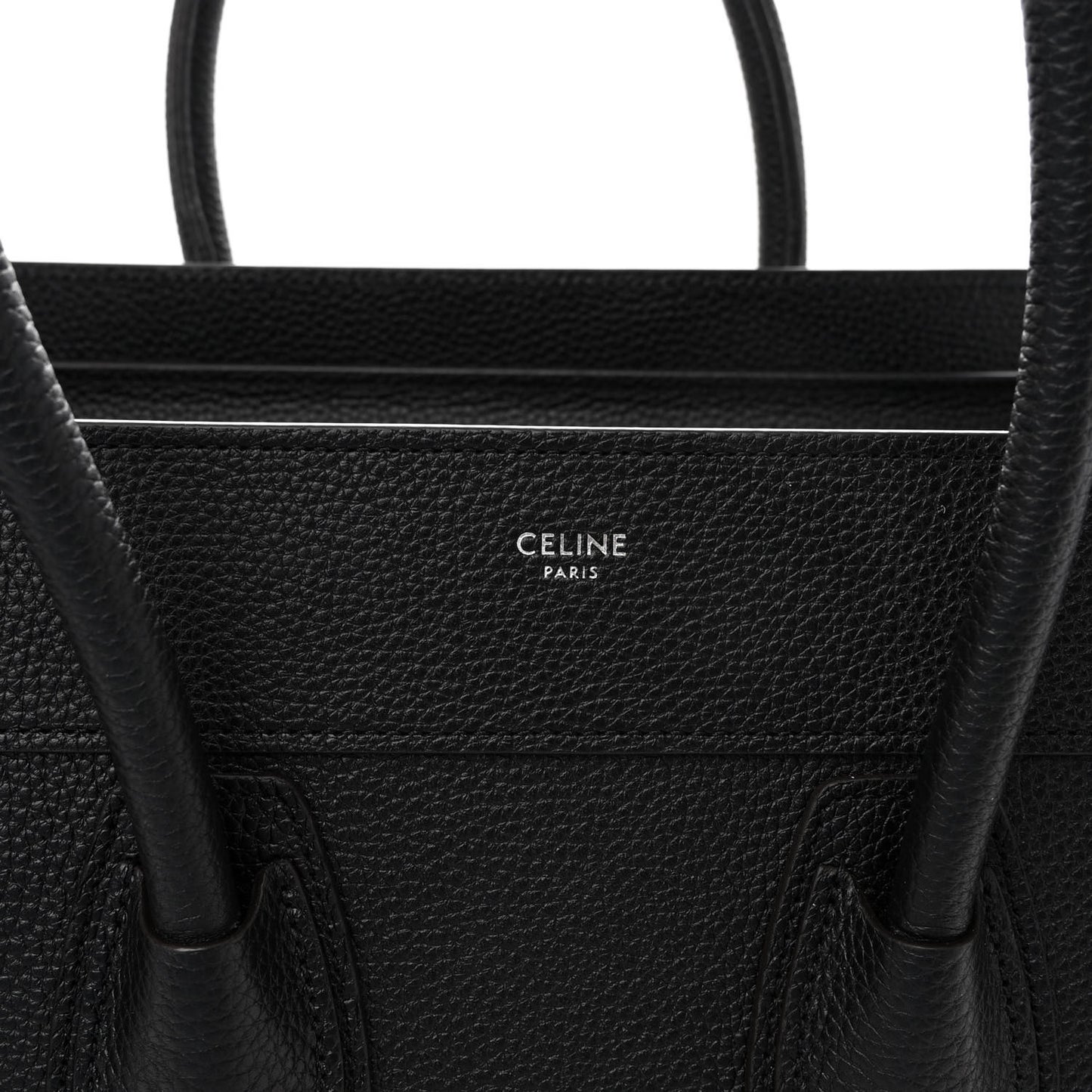 Drummed Calfskin Micro Luggage Black