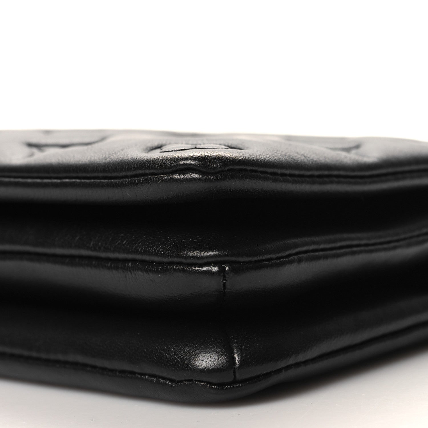 Louis Vuitton Lambskin Embossed Monogram Pochette Coussin Black 10 of 10
