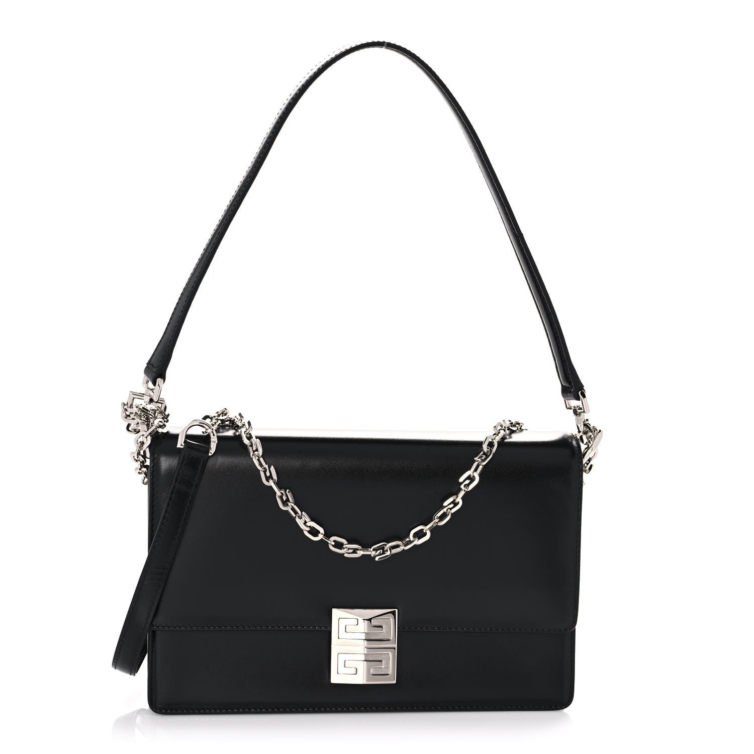 Givenchy Calfskin Medium 4G Chain Shoulder Bag Black 1 of 7