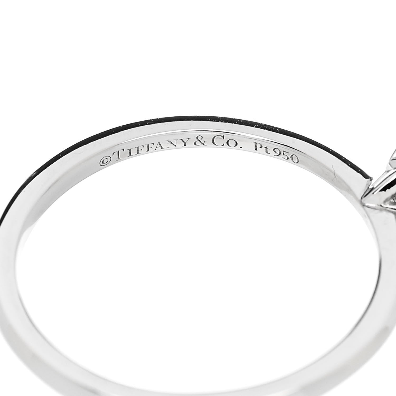 Tiffany Platinum Diamond .23ct Princess Cut Engagement Ring  49 5 5 of 6