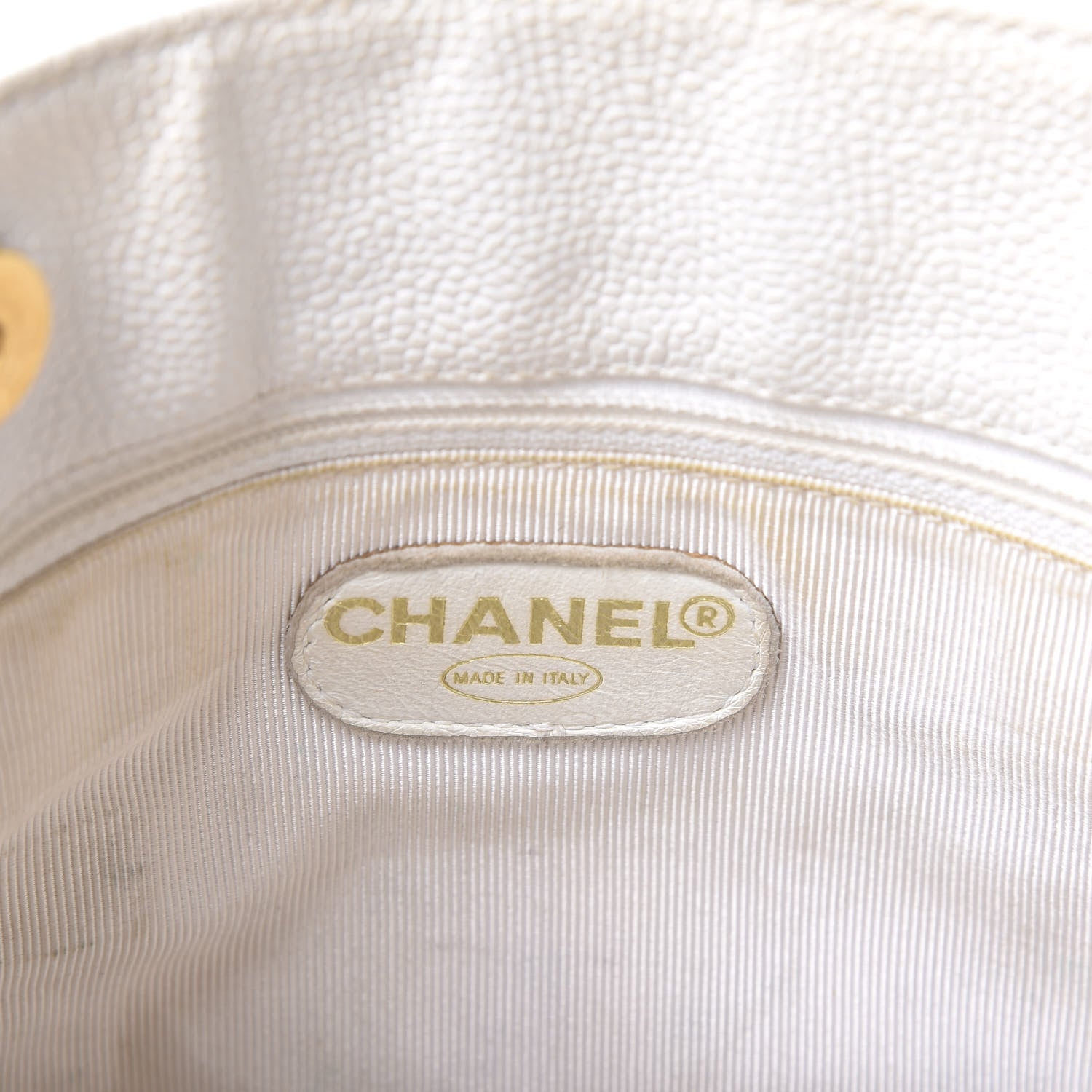 Chanel Caviar Flap Shoulder Bag White 13 of 15