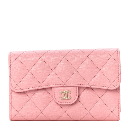 Chanel Caviar Quilted Medium Flap Wallet Pink 1 of 11