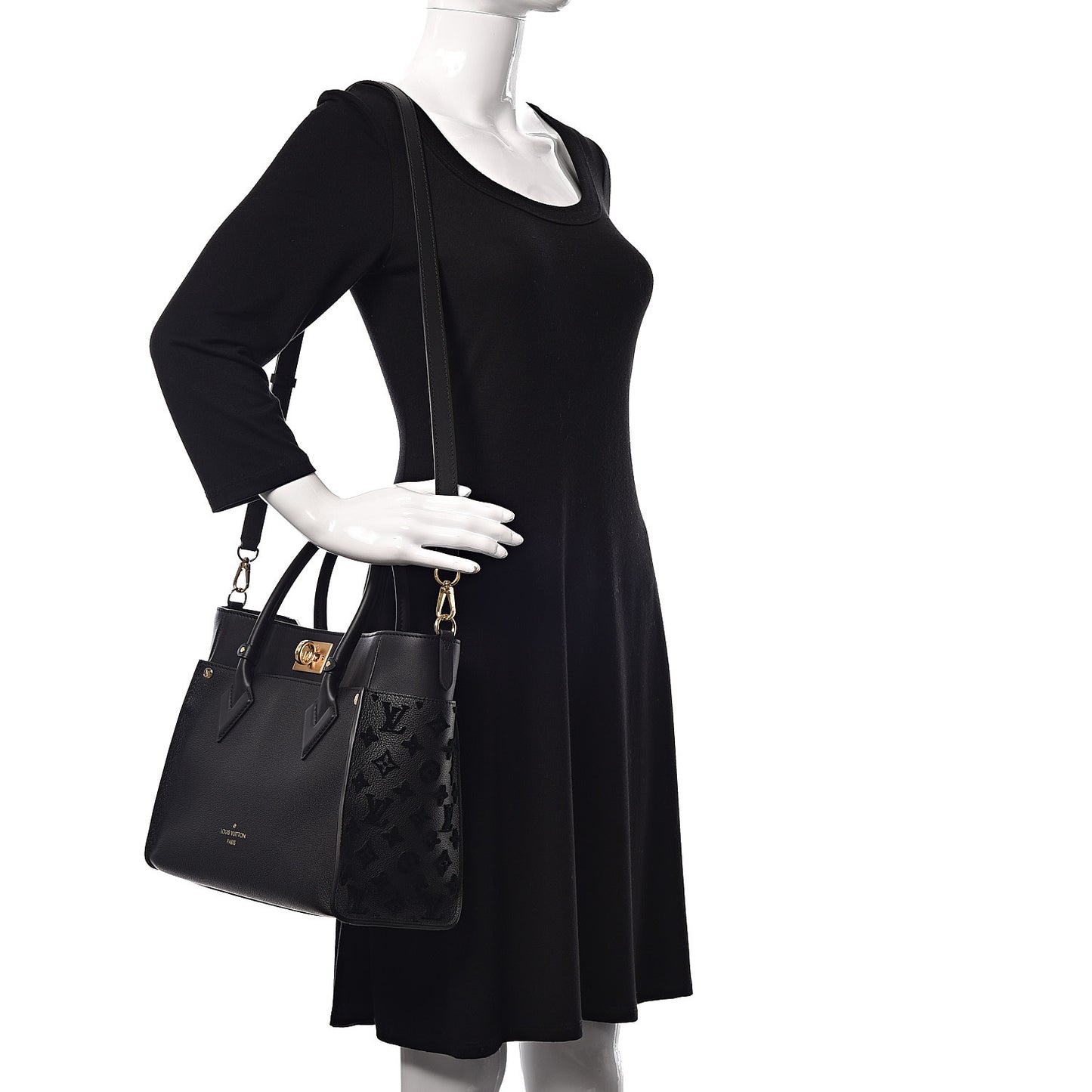 Calfskin Monogram Tufting On My Side Black