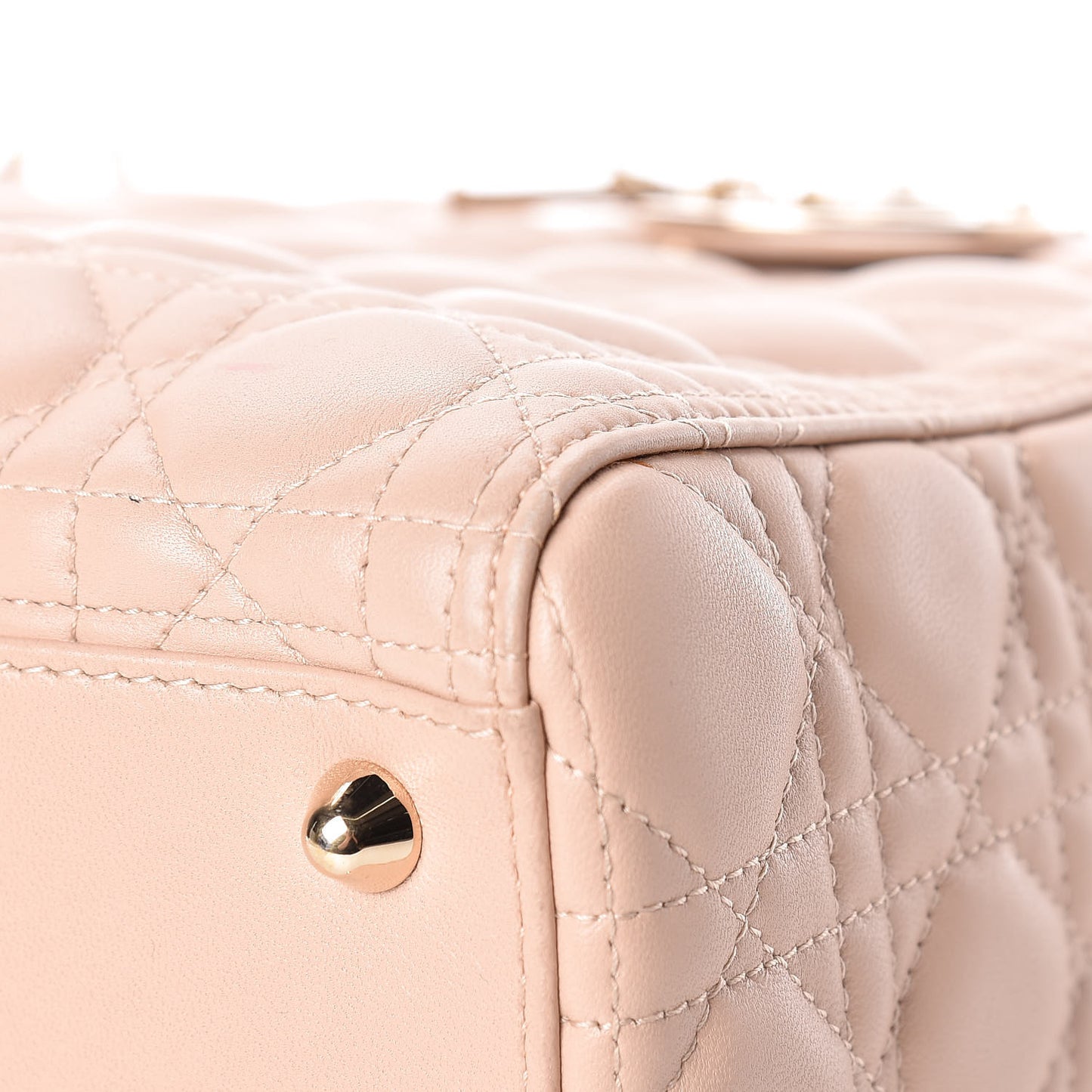 Lambskin Cannage Large Lady Dior Beige