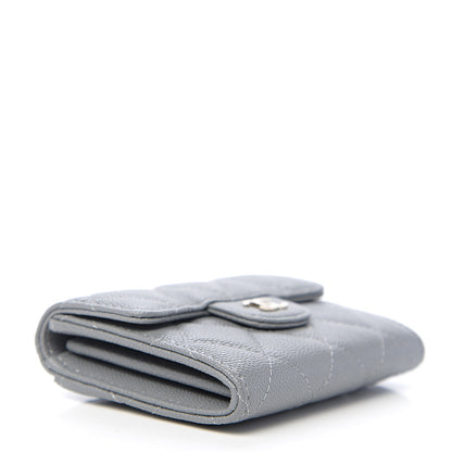 Chanel Caviar Quilted Flap Card Holder Wallet Dark Grey 3 of 7
