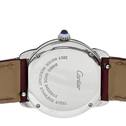 Cartier Stainless Steel Calfskin 29mm Ronde Solo Quartz Watch Burgundy 4 of 4