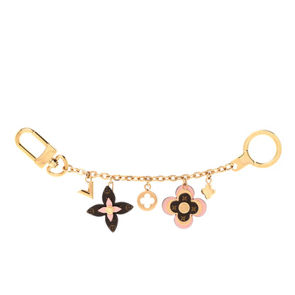 Louis Vuitton Brass Monogram Blooming Flowers Bag Charm Key Holder Rose Ballerine 1 of 5