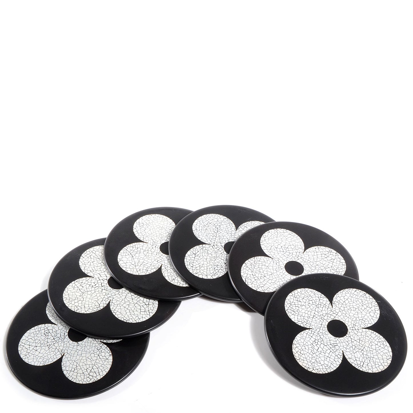 Eggshell Lacquer Coasters Set of 6