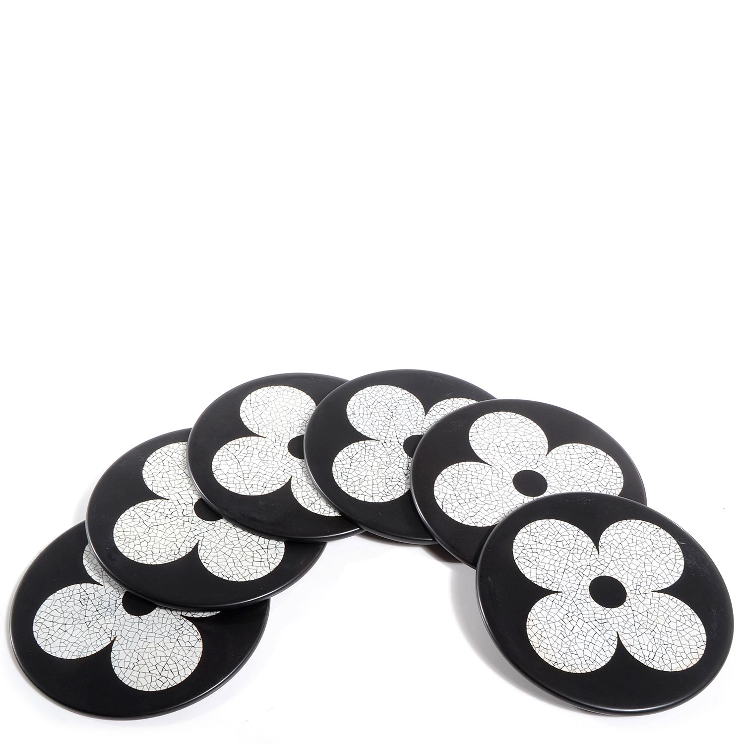 Louis Vuitton Eggshell Lacquer Coasters Set of 6 1 of 12