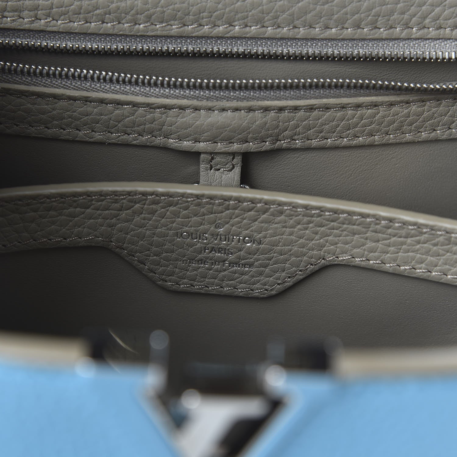 Louis Vuitton Taurillon Capucines BB Light Blue 8 of 9