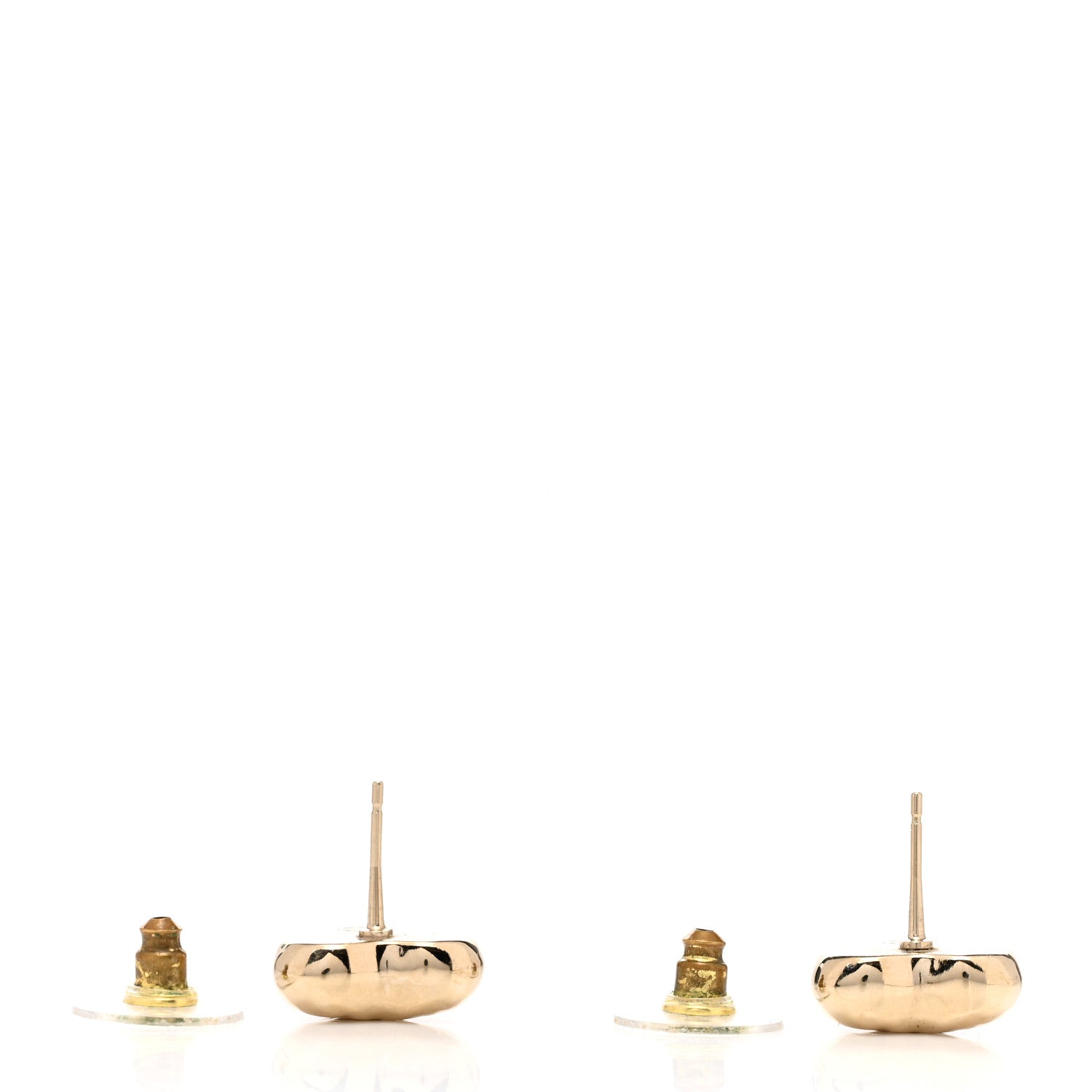 Chanel CC Heart Earrings Gold 3 of 4