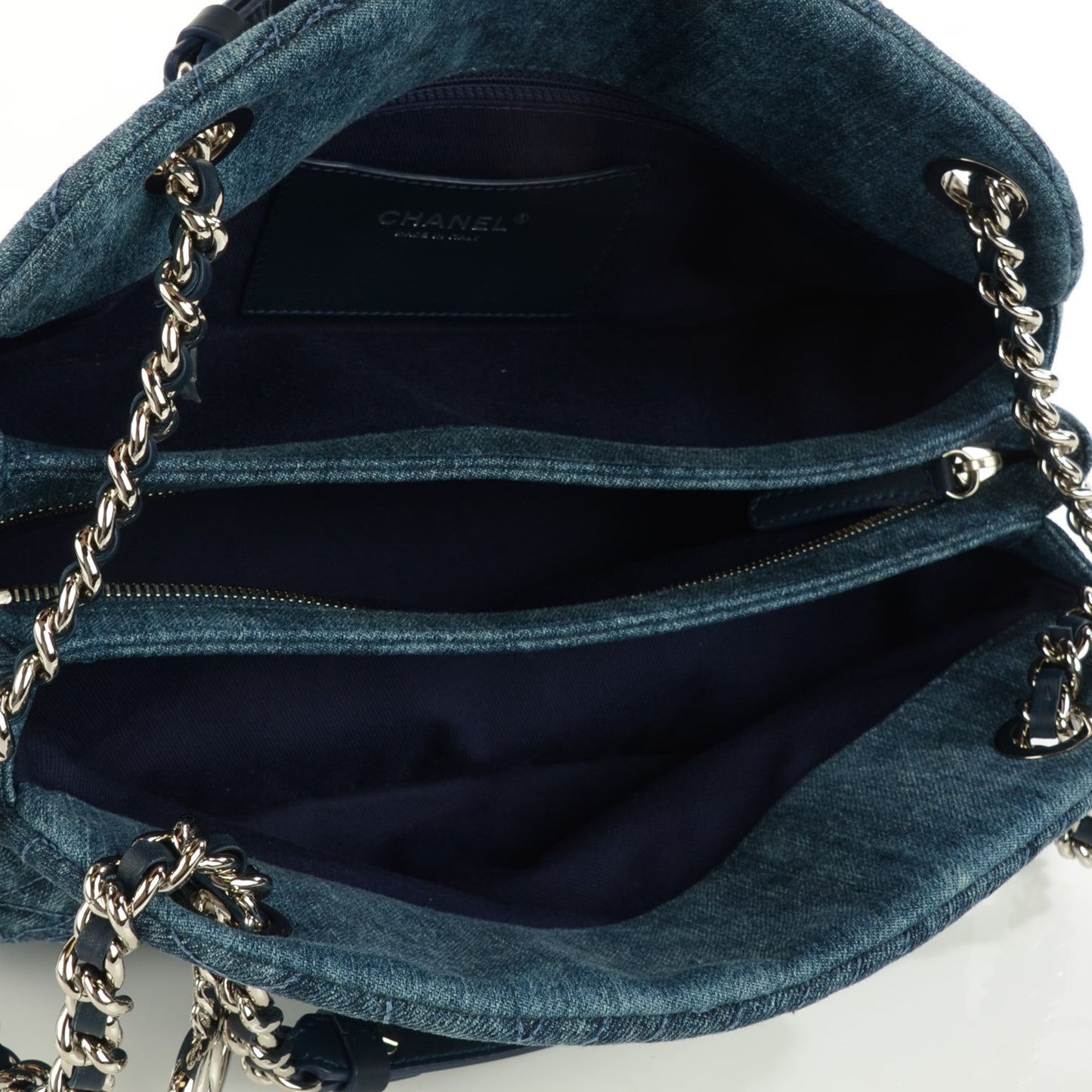 Denim Camellia Embroidered Medium Just Mademoiselle Medium