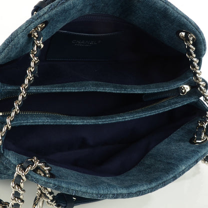 Chanel Denim Camellia Embroidered Medium Just Mademoiselle Medium 5 of 7