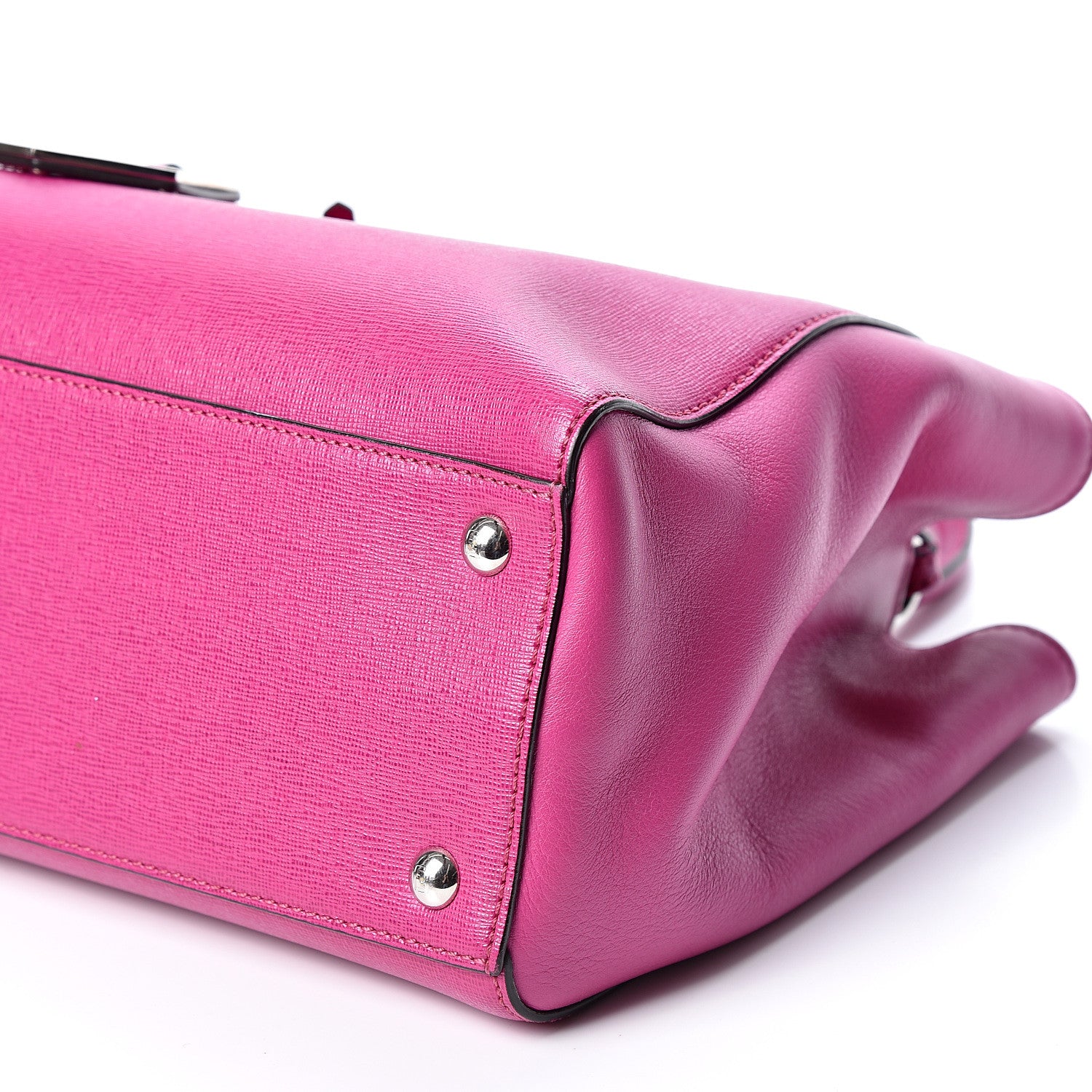 Fendi Vitello Elite Petite 2Jours Tote Magenta 10 of 10