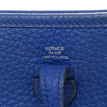 Hermes Taurillon Clemence Evelyne TPM Bleu Royal 6 of 12