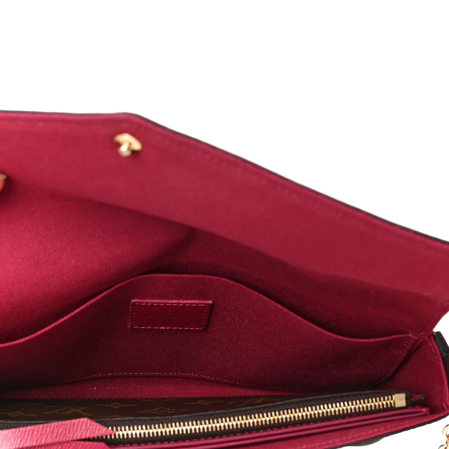 Louis Vuitton Monogram Pochette Felicie Chain Wallet Fuchsia 6 of 6