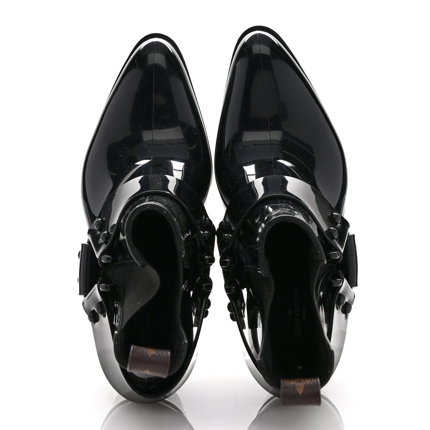 Rubber Monogram Rhapsody Ankle Boots 37 Black