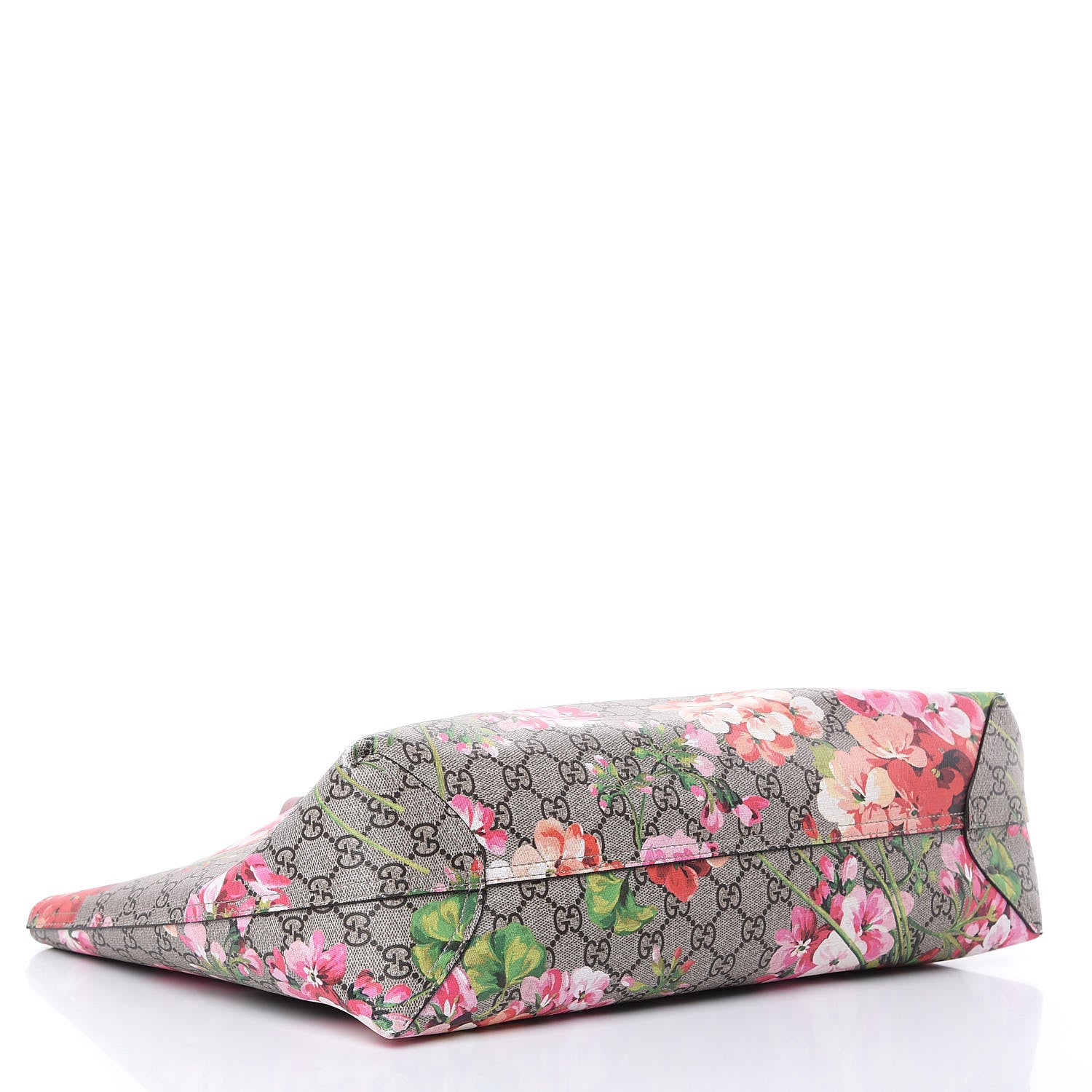 Gucci GG Supreme Monogram Blooms Medium Reversible Tote Beige Multicolor Dry Rose 5 of 12