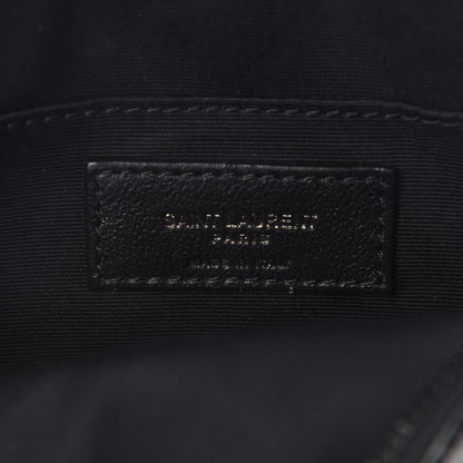Saint Laurent Calfskin Matelasse Chevron Round Vinyle Camera Bag Black 6 of 9