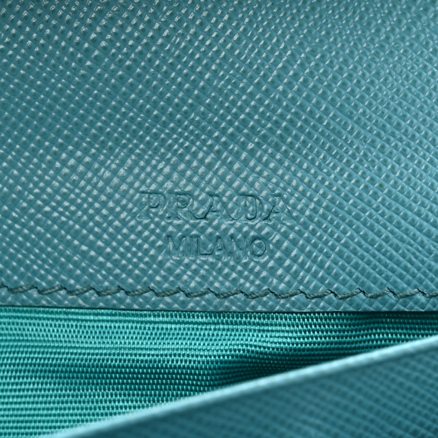 Prada Saffiano Metal Continental Flap Wallet Bluette Cobalto Turchese 8 of 14