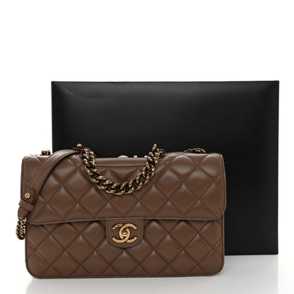 Chanel Calfskin Quilted Large Perfect Edge Flap Kaki 10 of 10