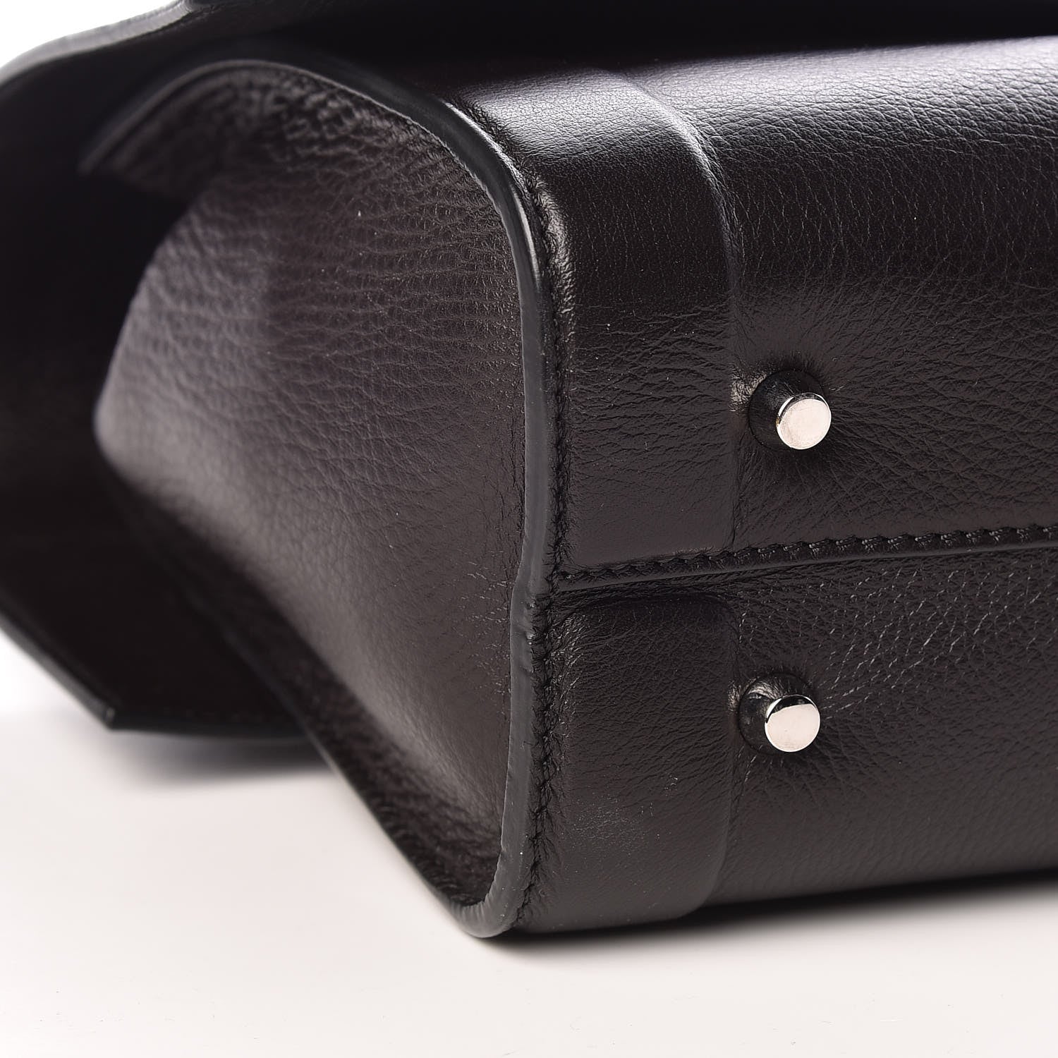 Givenchy Grained Calfskin Small Shark Lock Satchel Dark Brown 8 of 10