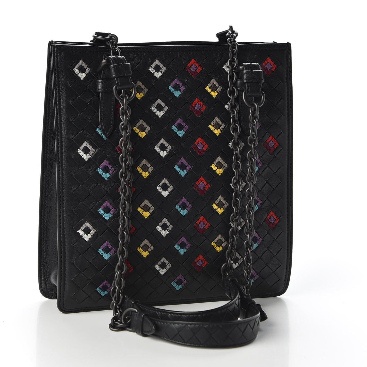 Nappa Intrecciato Squadrato Miniature Bag Black