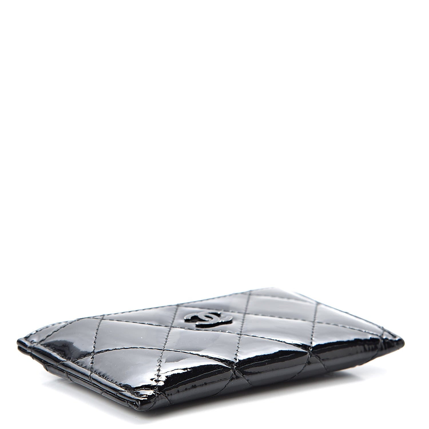 Chanel Patent Calfskin Quilted Card Holder Black 4 of 10