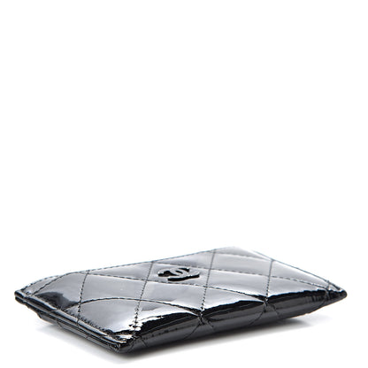 Chanel Patent Calfskin Quilted Card Holder Black 4 of 10