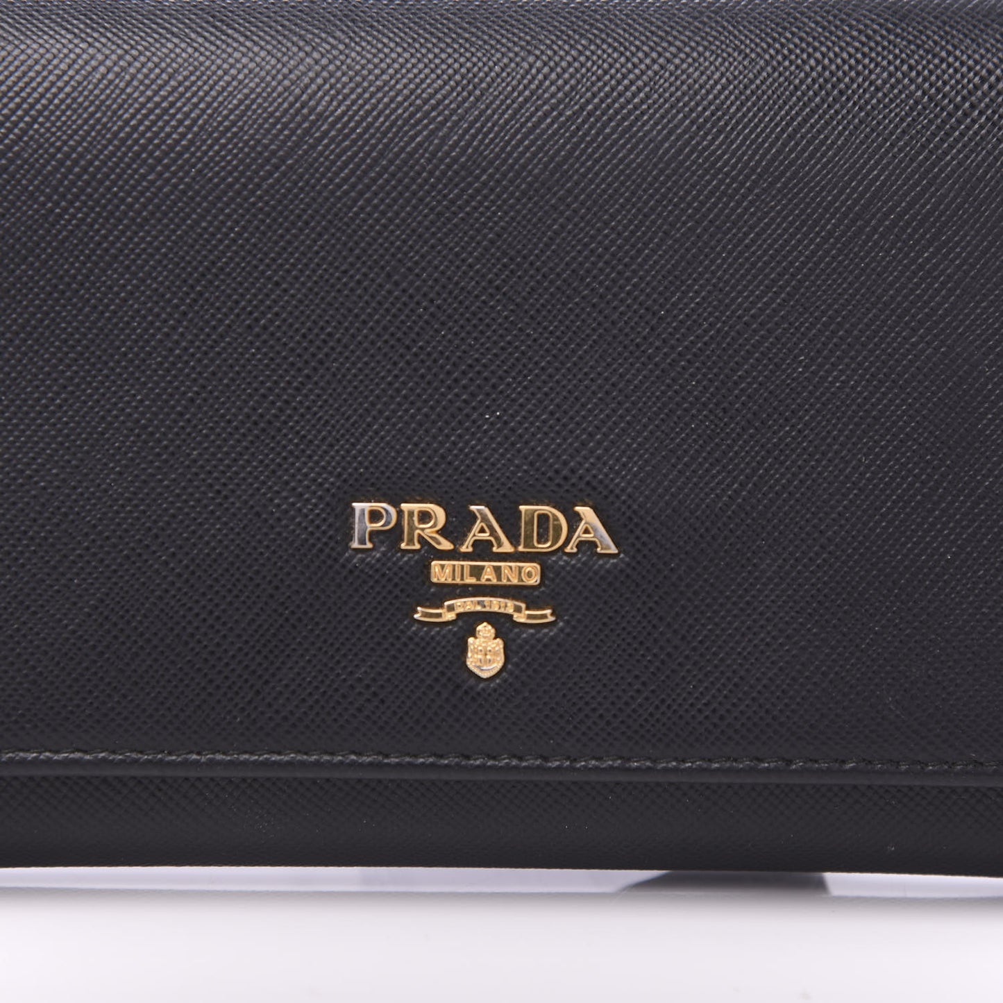 Saffiano Metal Wristlet Black