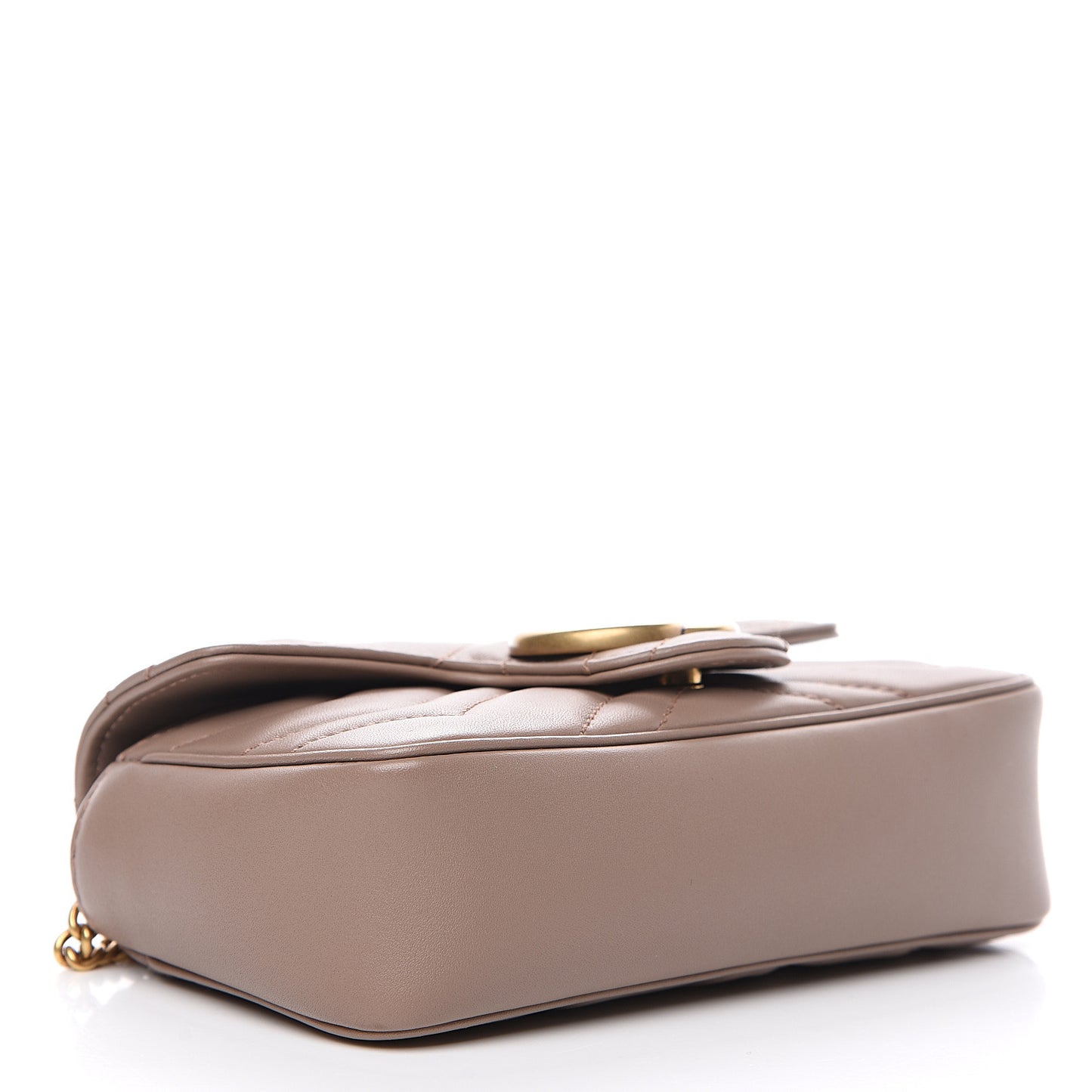 Calfskin Matelasse Super Mini GG Marmont Shoulder Bag Porcelain Rose