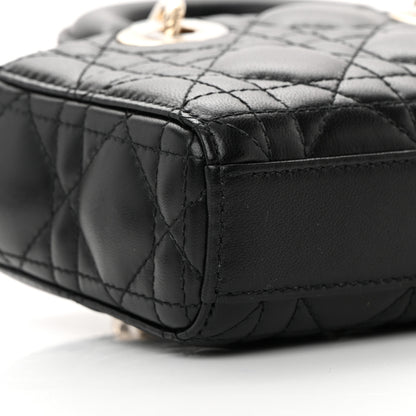 Christian Dior Lambskin Cannage Micro Lady D-Joy Black 9 of 14