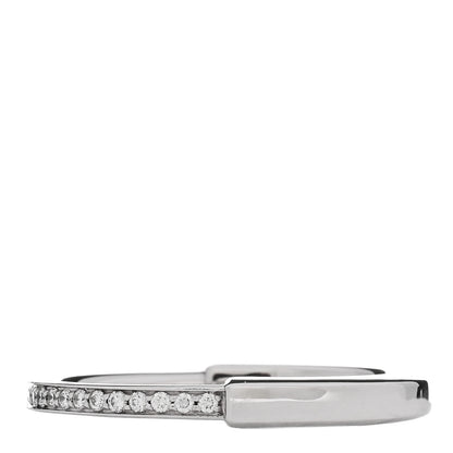 Tiffany 18K White Gold Diamond Lock Ring 62 10 3 of 5