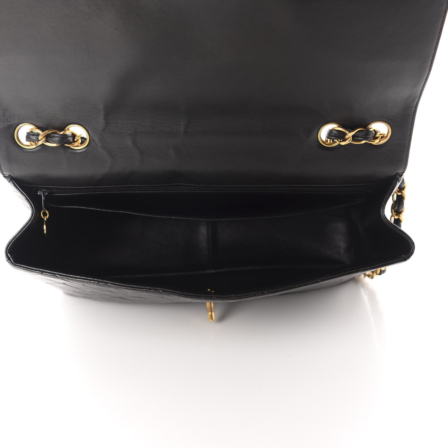 Chanel Lambskin Quilted Jumbo Single Flap Black 4 of 11