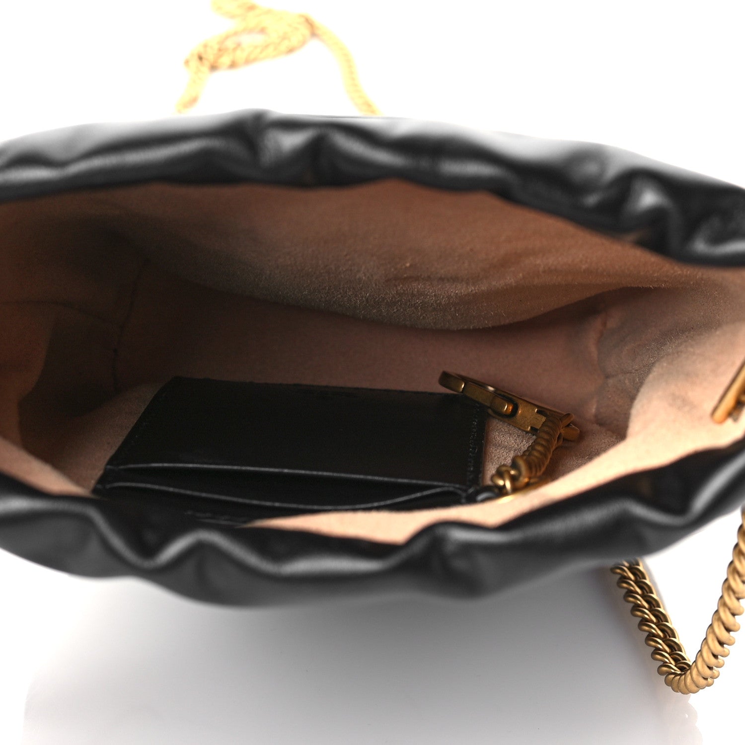 Gucci Calfskin Matelasse Mini GG Marmont 2.0 Bucket Bag Black 5 of 8