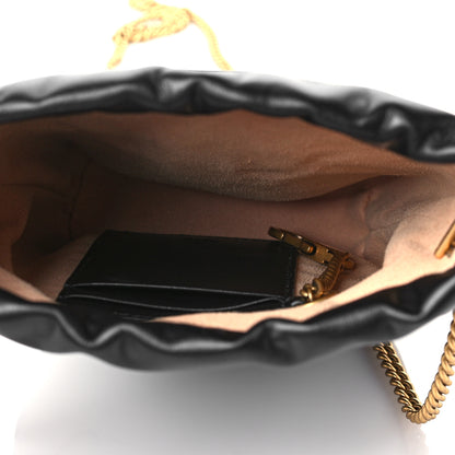 Gucci Calfskin Matelasse Mini GG Marmont 2.0 Bucket Bag Black 5 of 8