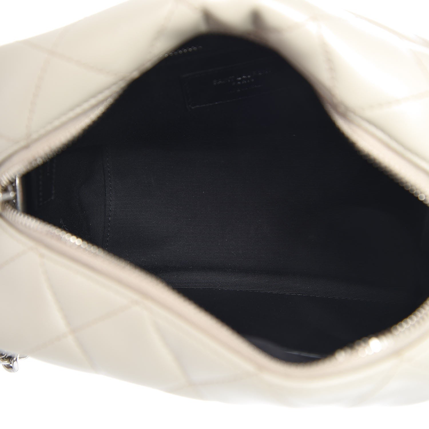Saint Laurent Calfskin Y Quilted Monogram Small Loulou Bowling Bag Ivory 6 of 10