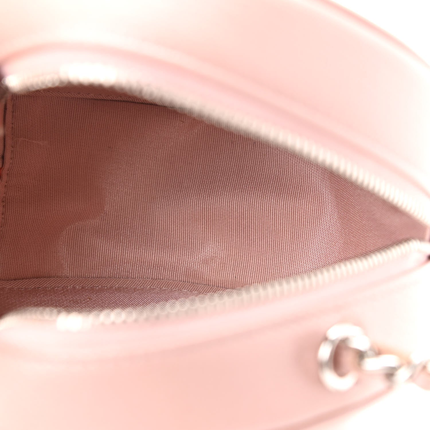 Chanel Goatskin Camellia Quilted Round Clutch With Chain Light Pink 5 of 10