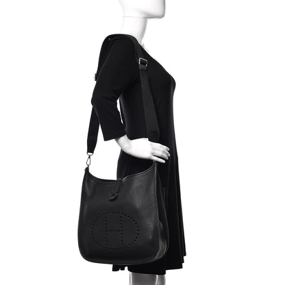 Hermes Taurillon Clemence Evelyne III GM Black 2 of 10