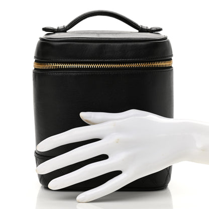 Chanel Lambskin Vanity Cosmetic Case Black 2 of 8