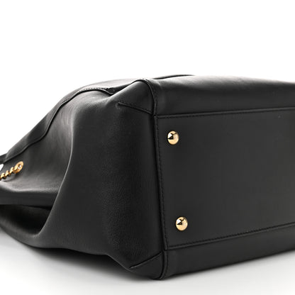 Fendi Vitello Grace King Karligraphy Chain Bucket Bag Black Bisquit 9 of 10