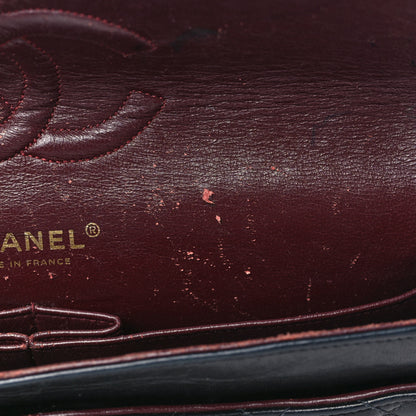 Chanel Lambskin Quilted Medium Double Flap Navy 10 of 15