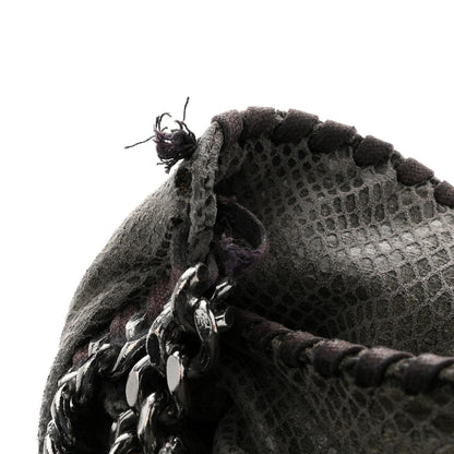 Stella McCartney Metallic Faux Snakeskin Big Falabella Tote Grey 13 of 13